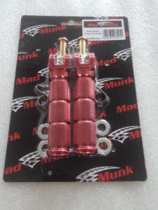 MAD MUNK SMALL DIAMETER FOOTPEGS IN RED FOR DX AND MUNK